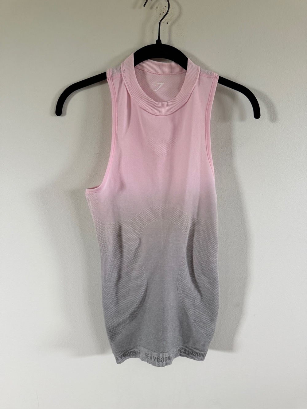 Gymshark Pink to Gray Ombre Muscle Tank